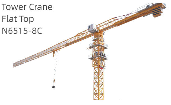 N6515-8C 8000kg Flat Top Tower Crane Used In Building Construction